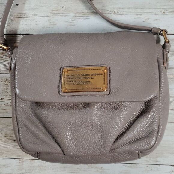 Marc By Marc Jacobs Classic‎ Q Isabelle Cement Leather Cross Body Bag Purse - Picture 2 of 10